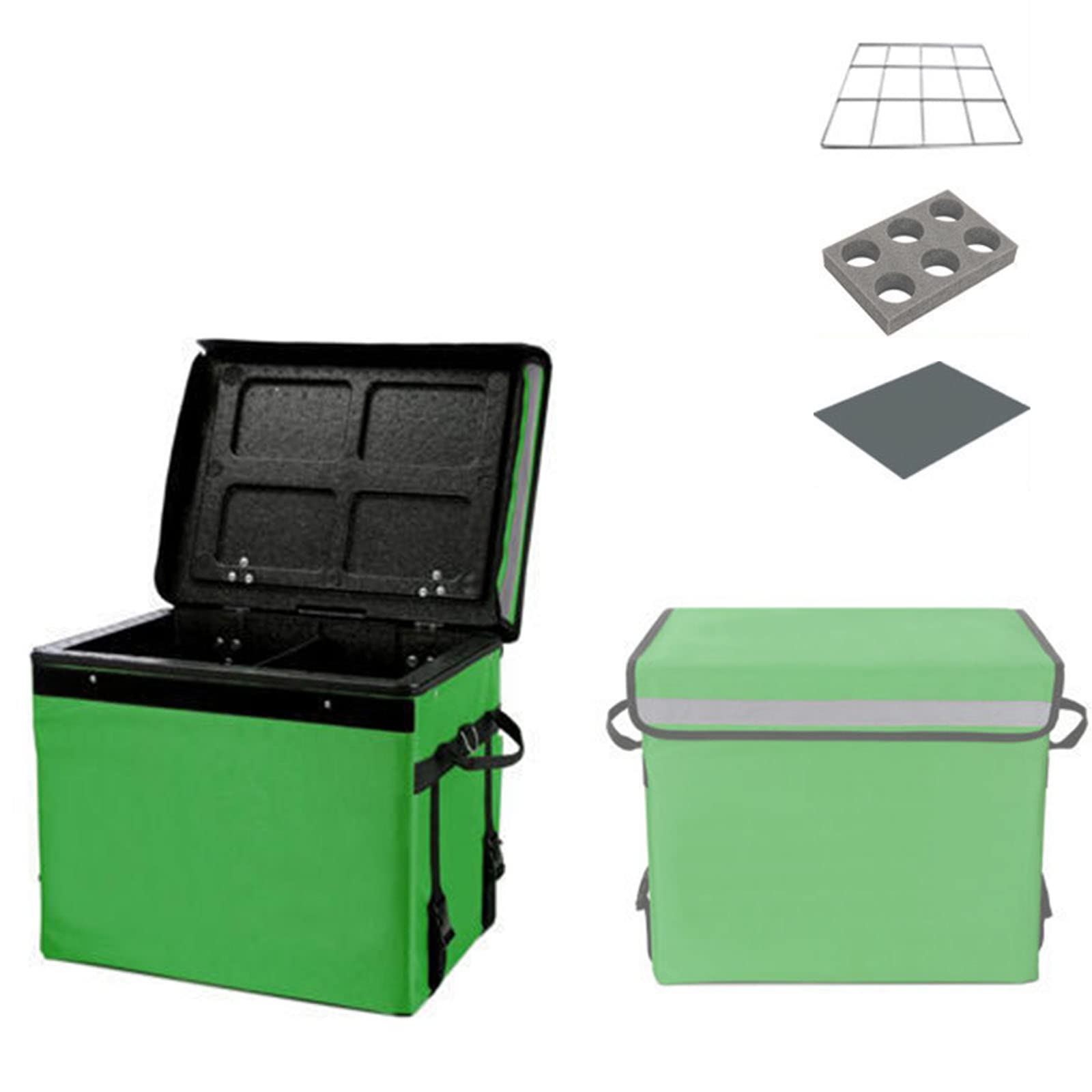 Bolsa de Entrega de Comida con Aislamiento de Gran Capacidad Caja Refrigeradora a Prueba de Fugas Mochila Térmica Engrosada Incubadora de Espuma Epp con Portavasos
