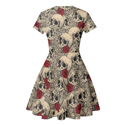 Vestido informal estampado manga corta moderno aireado y cómodo 5