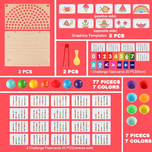 50% Off INIFEIDALA Montessori Wooden Counting Toy for Ages 3-6 - Image 3