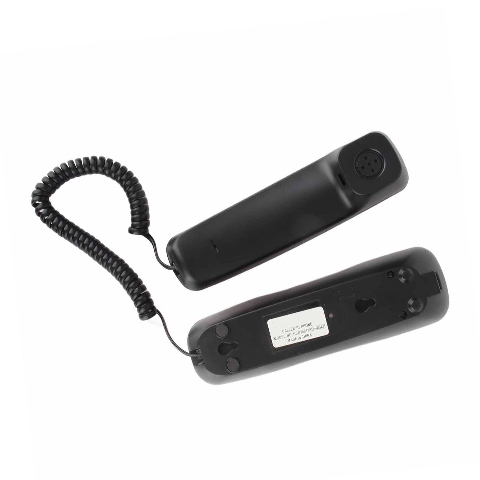 Generic Mini Telefono da Parete Multifunzione con ID Chiamante, 38 Memorie in Entrata, Display LCD per Comunicazioni in Ufficio Domestico (BLACK)