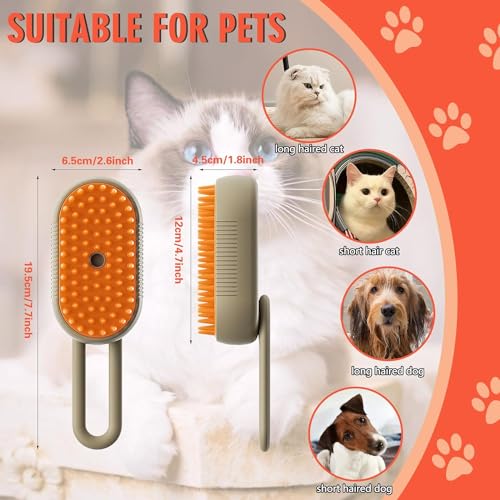 Image of Sandra 6-in-1 Pet Grooming Kit for Dogs & Cats Includes Self Cleaning Brush, Cat Comb, Steam Brush, Silic
