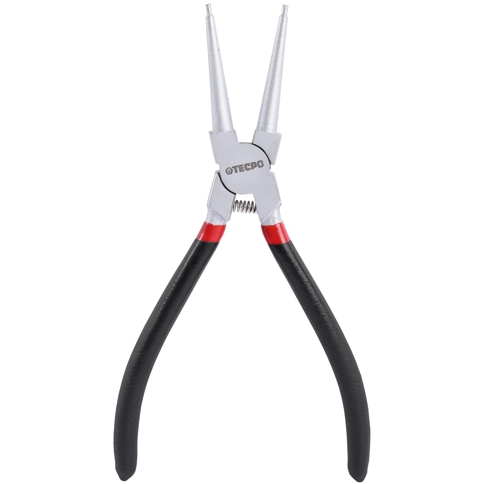 TECPO Sprengringzangen Set, 4-teilig 175mm Zange Gerade und Gebogen Seegeringzange Innen Außen für Sicherungsring aus Chrom Vanadium Stahl