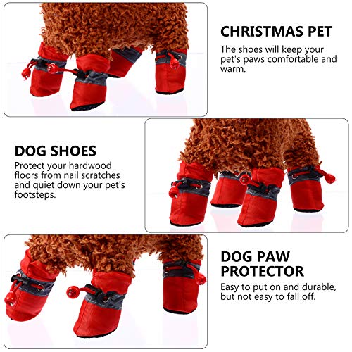 Balacoo 4 peças de sapatos para cães de Natal para animais de estimação, respiráveis, antiderrapante