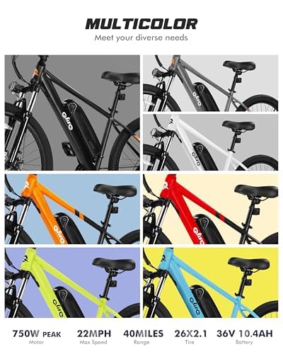 image for Qlife Racer Electric Bike for Adults - 21-Speed Mountain Lightweight E