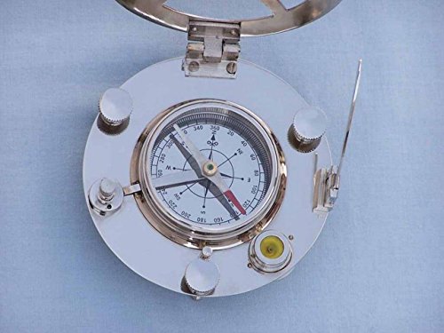 Brújula Náutica Redonda con Reloj Solar Hampton Chrome 6" miniatura 7