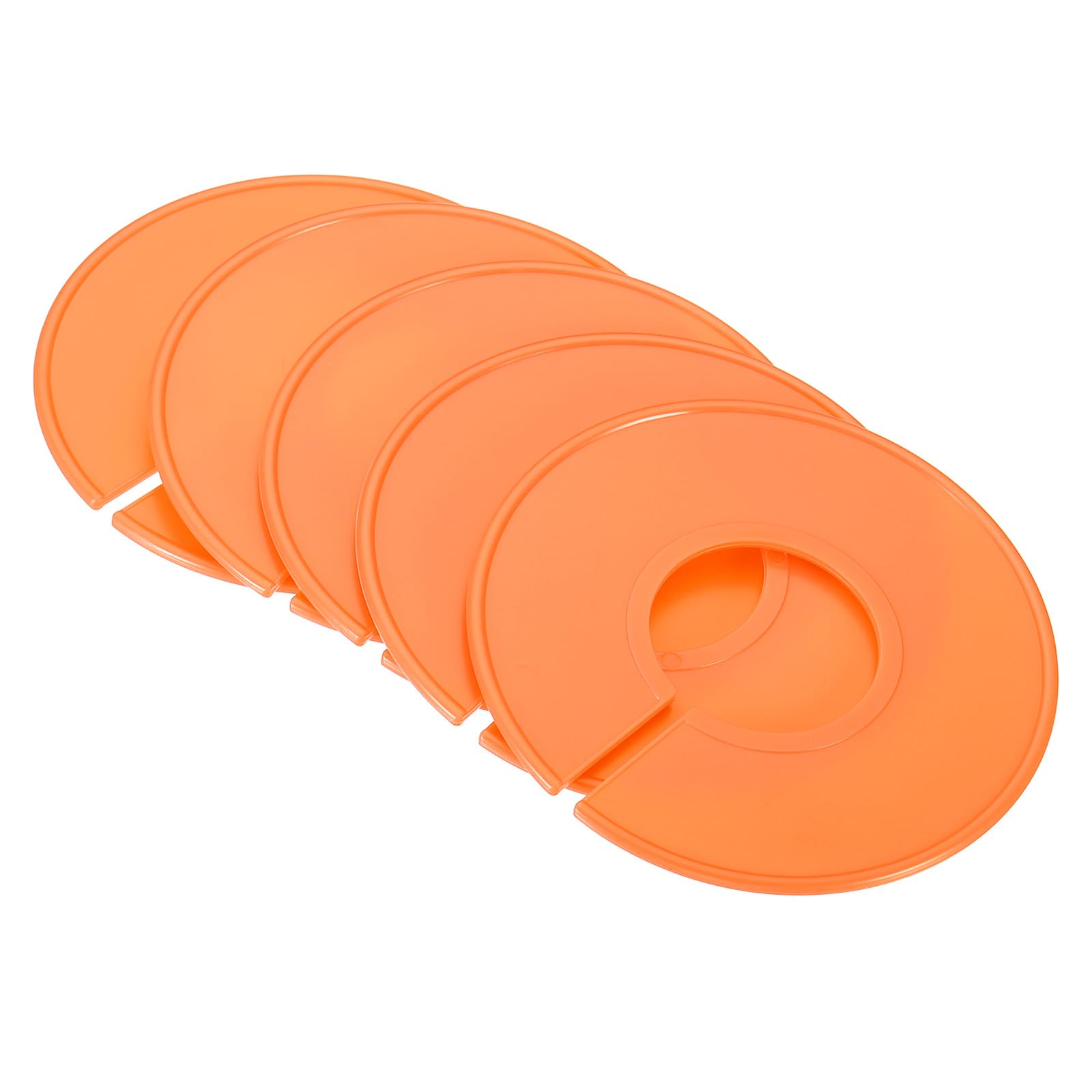 PATIKIL Clothes Dividers, 6 Pack Closet Clothing Rack Size Dividers Blank Labels Sorting Round Separator for Closet, Orange
