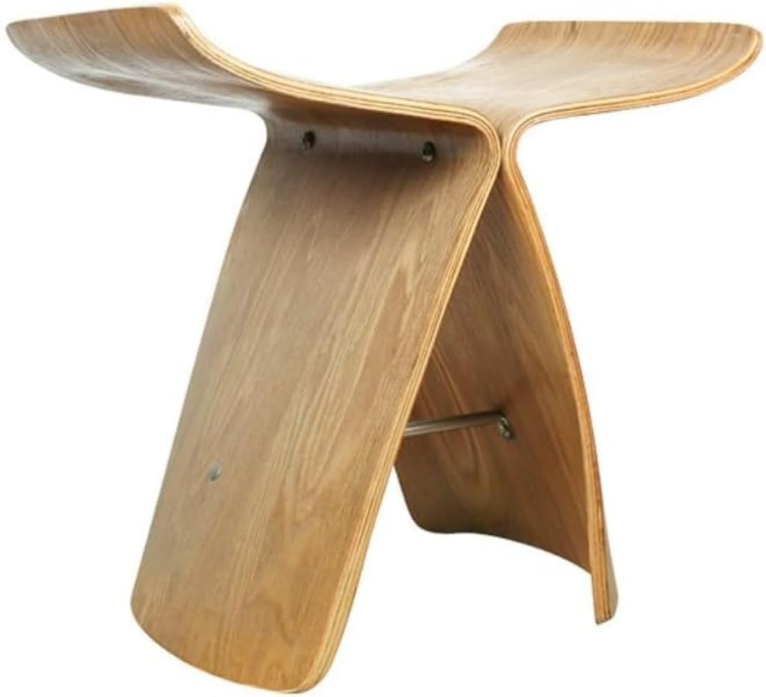 Amazon.co.jp: バタフライスツール スツール 木製 おしゃれ バタフライチェア リプロダクト オブジェ 玄関 荷物置き (合板ブラウン)  : ホーム＆キッチン バタフライスツール 木製 曲げ木 おしゃれ 玄関靴交換スツール 多機能 ポータブル リビング/書斎用 (ウォールナット色) [並行輸