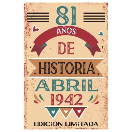 81 Años De Historia Abril 1942: Libro de visitas, cuaderno, 110 páginas de felicitaciones, idea de regalo, regalo Para la esposa, novia, mujer, La madre