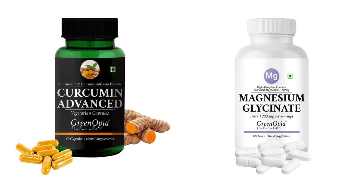 Curcumin C3 Piperine Magnesium Glycinate Forte Tablets Wellness Daily Vitality 60 CAPSULES-image-28