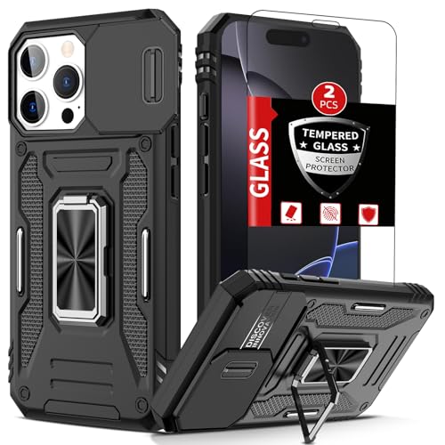 Coque iPhone 16 Pro antichoc idéale pour photos en extérieur avec anneau magnétique