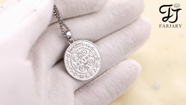 JewelryWe Sieraden Retro herenring roestvrij staal Exorcism St Benedict kruis ring demonbescherming Ghost Hunter CSBP katholieke zegelring bandring band met gravure zilver/goud maat 57 tot 70
