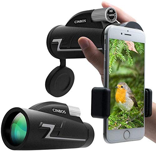 High Power16x50 Monokular Monokular Zielfernrohr mit Stativ und Telefonclip Bak4 Prisma Wasserdichter Nebelsicherer Perfekt für die Vogelbeobachtung