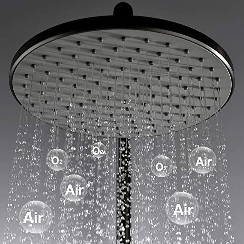 Pommeau de douche 25 cm et mitigeur cascade mural moderne