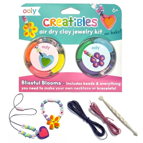 Ooly Creatibles Air Dry Clay Jewelry Kit for Kids,...