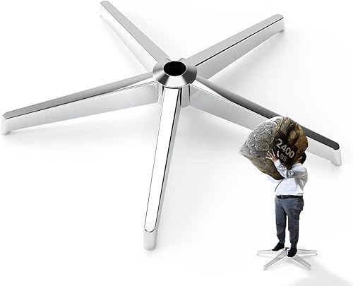 Miniatura 8 de Sytopia Reemplazo de base de silla de escritorio de oficina resistente de 28 pulgadas con patas de metal en todo el mundo (2400 libras), piezas