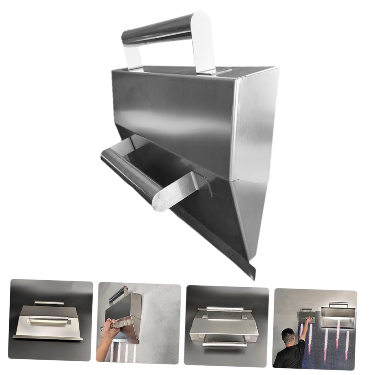 Frattazzo Acciaio Inossidabile Per Finitura Muri Utensile Per Intonacatura e Cartongesso Design Ergonomico Facile Da Pulire e Maneggiare Adatto Per Professionisti e Fai Da Te