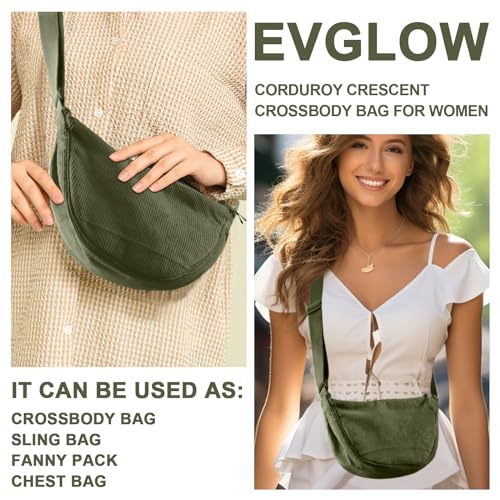 Image of Nylon Crescent Crossbody Bag for Women Purses Trendy Men,Small Travel Sling Bag Hobo