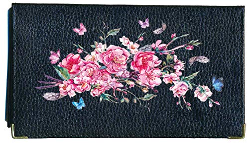 Syl'la Cerisier Porte Chequier en Cuir pour Femme et Homme Noir