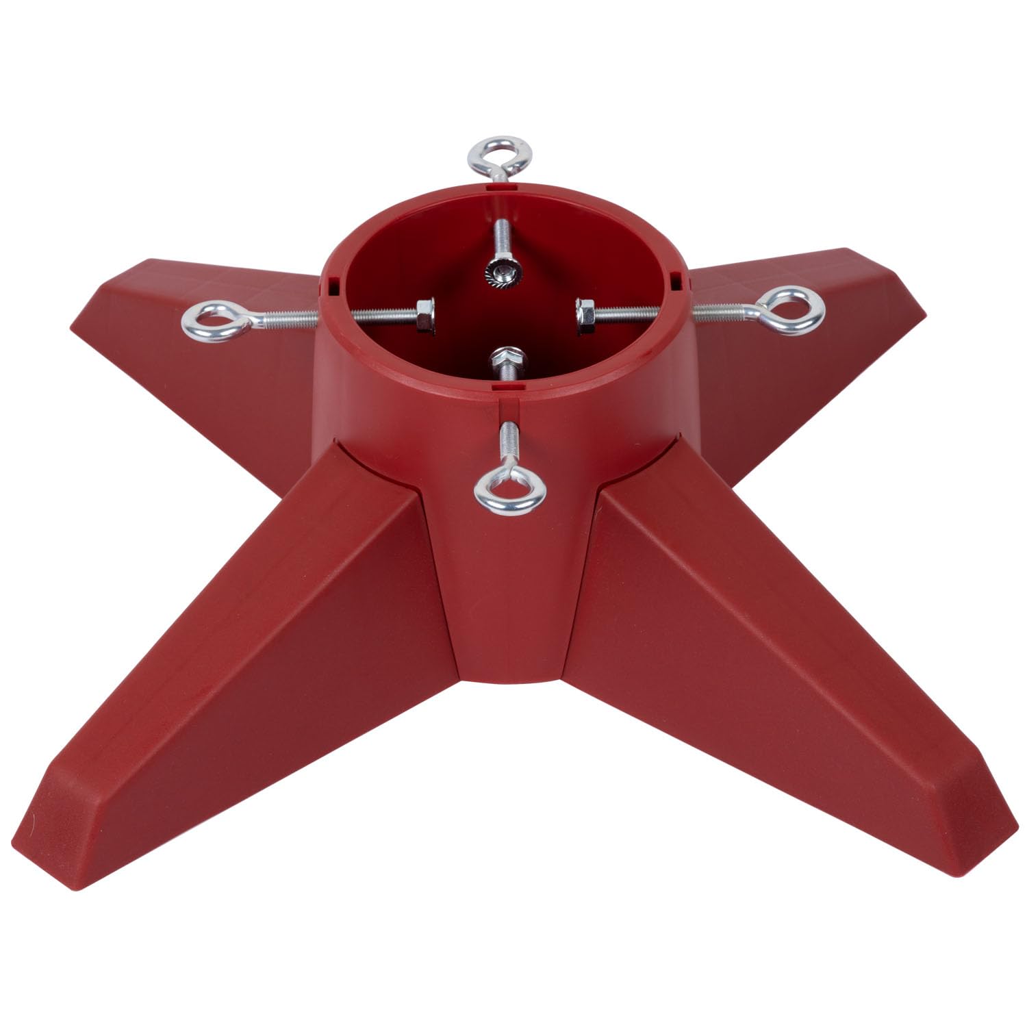 Taylor & Brown Red Christmas Tree Stand With Reservoir | Real Xmas Tree Stand | Christmas Tree Base With Removable Legs | Xmas Tree Holder For Home & Office | Maximum Tree Size 8Ft (Red)