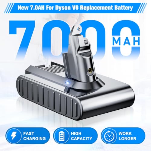 Image of POWTREE Upgraded 7000MAH V6 Battery Replacement Compatible with Dyson V6 Animal /Absolute /Motorhead /Fluffy SV03 SV04 SV05 SV06 SV07 SV09 DC58 DC59 DC61 DC62 DC72 DC74 Vacuum Cleaner(Not Fit V7, V8)