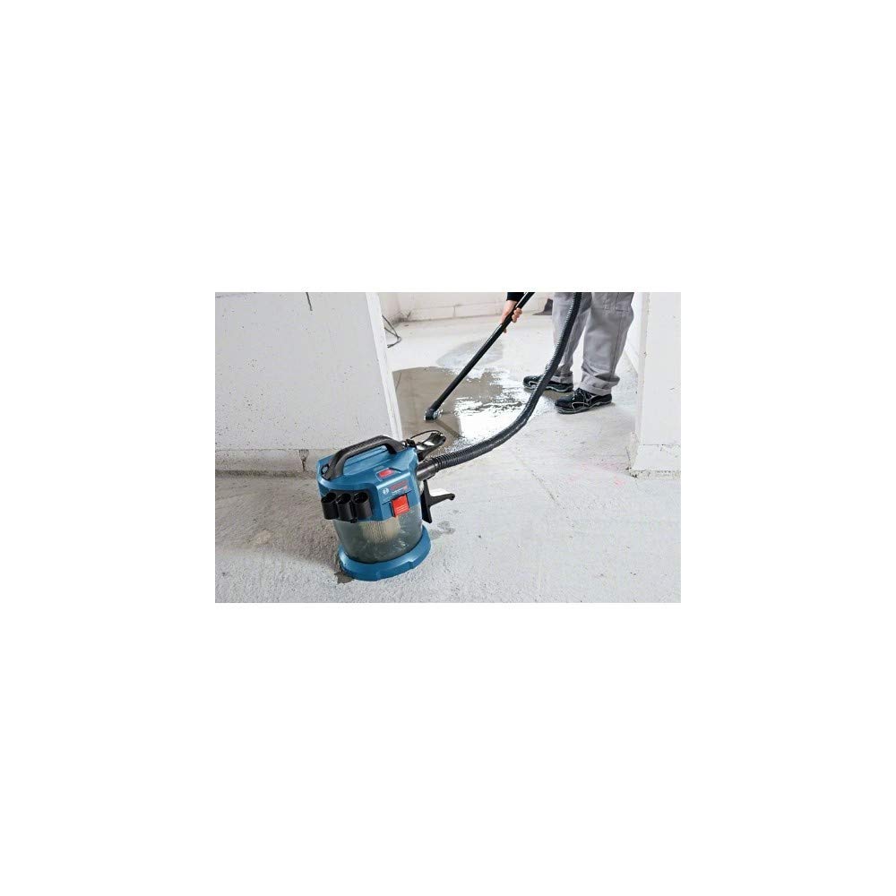 Bosch Professional 06019C6300 Aspirateur 18 V GAS 18 V-10 L (sans Batteries ni Chargeur, avec Filtre Plat Plissé, Suceur de Sol, Suceur Plat, Tuyau de 1,6 m, Débit Jusqu'à 24 L/Sec (Turbine) Bleu