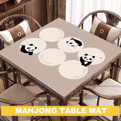Tapete cuadrado para mesa de mahjong con bolsa portátil miniatura 2