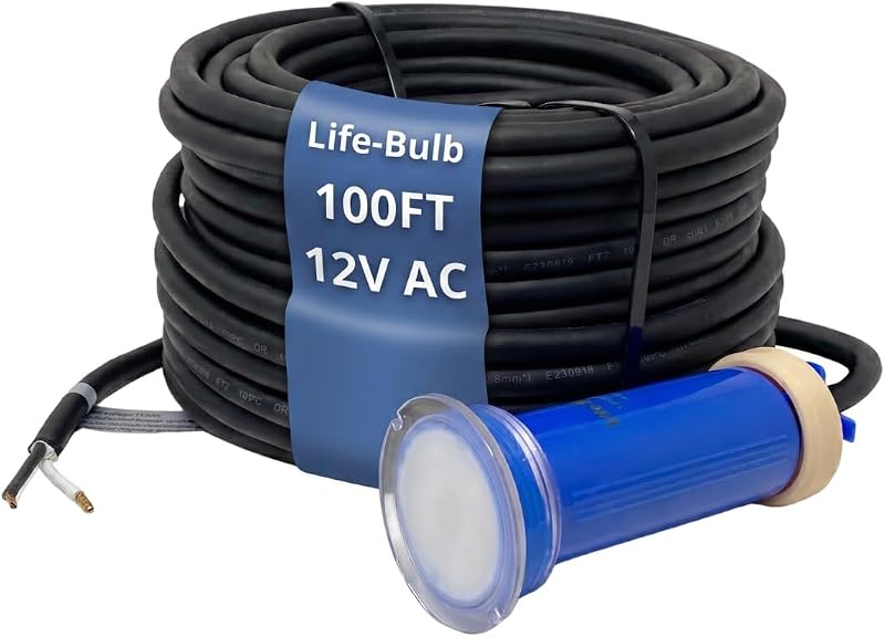 1.5 Inch Pool Light for Inground Pool with 100 Foot Cord - Swimming Pool Light Fixture, Replacement Pool LED Lights - Direct Replacement for Pentair GloBrite - Lifetime Replacement Program