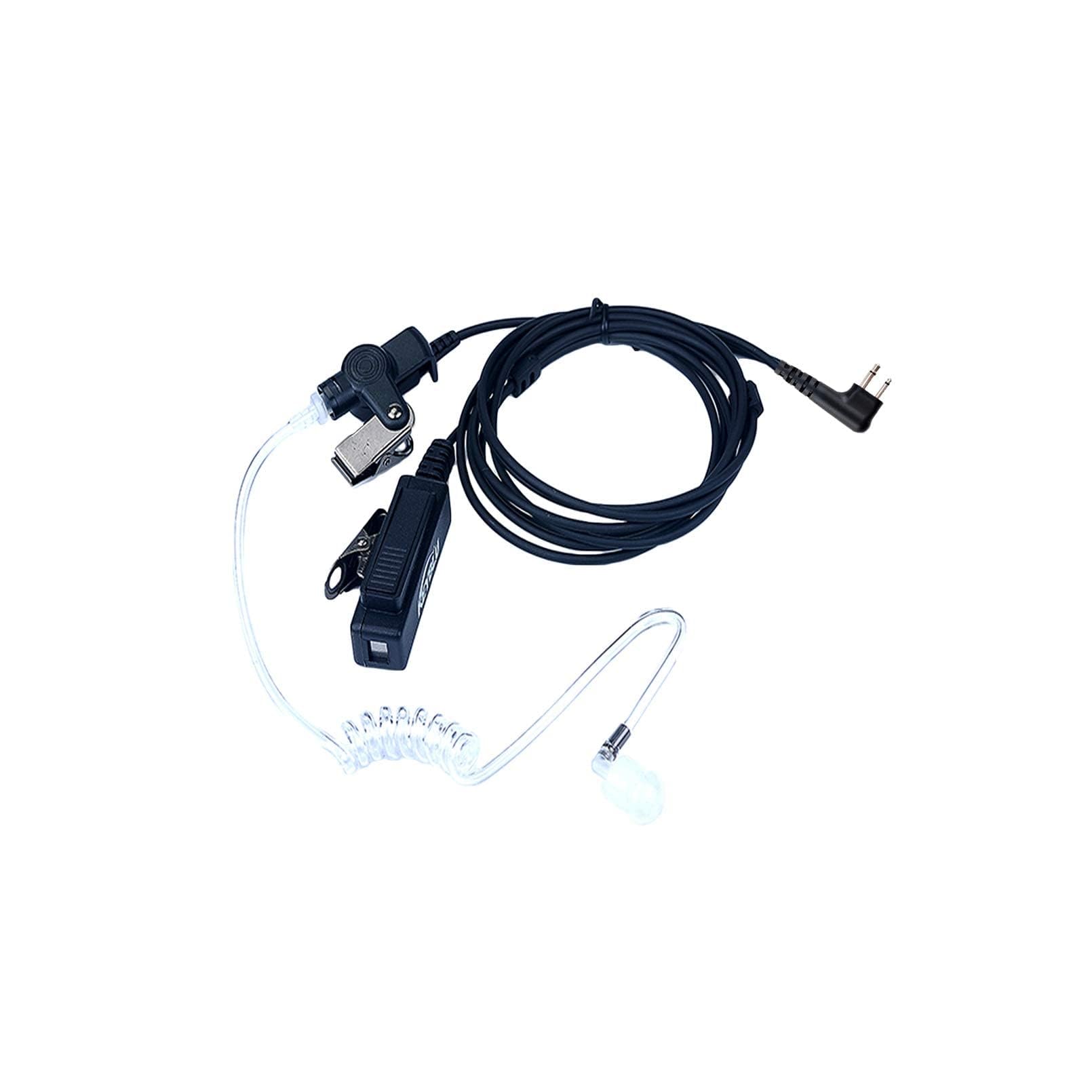 Keyblu 2-Wire Walkie Talkie Earpiece/Headset Ptt Mic 2 Pin Surveillance Kit Mic Acoustic Tube Earpiece for Motorola Cp200 Cls1110 Cls1413 Cls1450-image-35