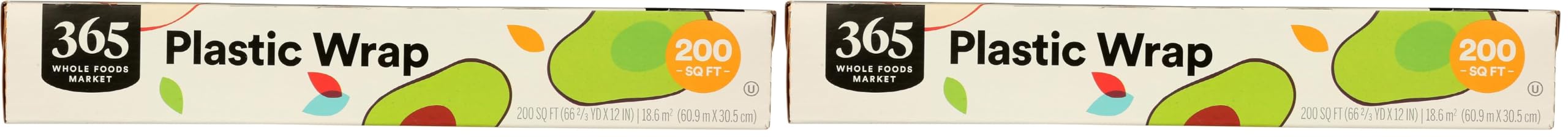 365 by Whole Foods Market, Plastic Wrap, 200 Sq Ft (Pack of 2)
