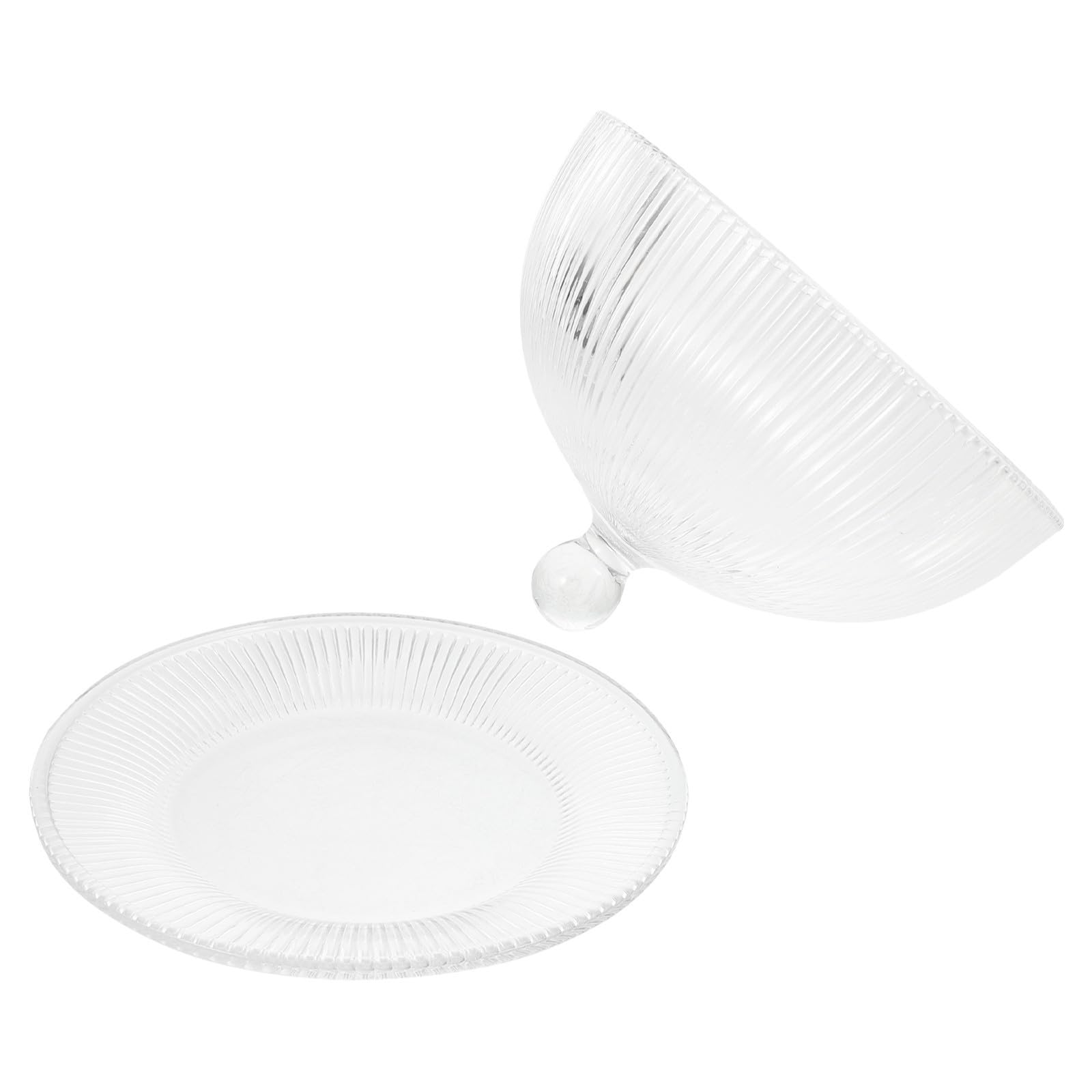 Expositor de Tartas de Vidrio Transparente 1 Juego Cúpula | Diseño Creativo y Estable, Acabado Fino Detalles Delicados, Práctico para Conservar Frescura