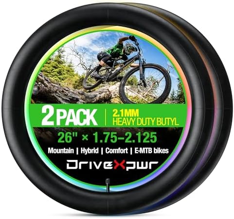 Pacote com 2 Câmaras de Ar para Bicicleta 26" X1.75/2.125 Reforça...