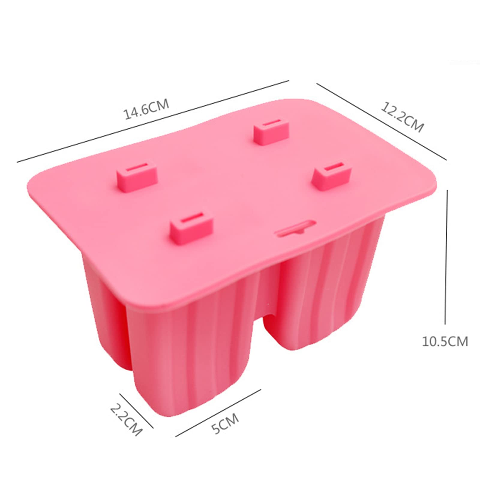 Moldes para polos， Moldes de silicona de 4 cavidades de grado alimenticio for cocina casera, molde de silicona for máquina de helado B