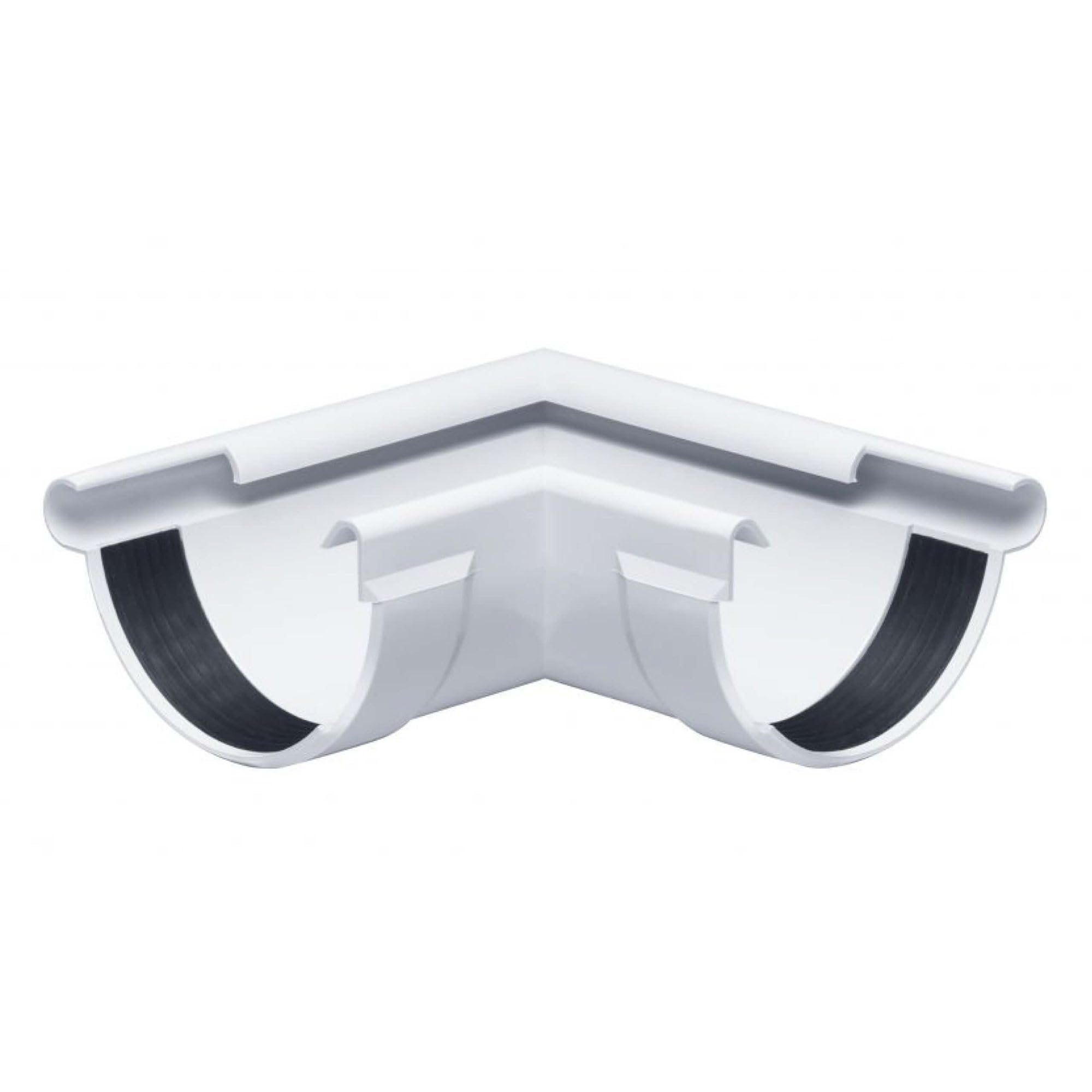 INEFA Rinnenwinkel 90 Grad Halbrund - PVC NW100 Dunkelbraun Made In Germany