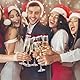 TUONYIS 20 Stück Weihnachtsmannmützen aus Papier Cup Kartenhalter Einsteckkarte Weihnachten Becher Karte Weihnachtstassenkarte Weihnachtsmütze Weihnachten MüTze Wein Glas Dekoration (Rot)