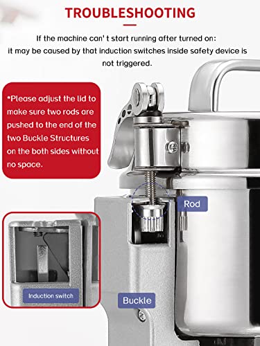 Moongiantgo Grain Mill Grinder Electric 150G Commercial Spice Grinder 850W Stainless Steel Pulverizer Dry Grinder Grinding Machine (150G Upright, 110V) #TOP5