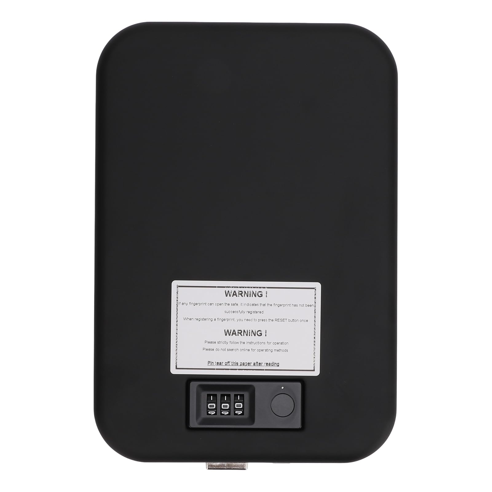 Portable Safe Box, Steel Plate Biometric Fingerprint Security Case with Combination, Battery 300mAh, Fast Unlocking Access, Small Lock Box for Money, Passport