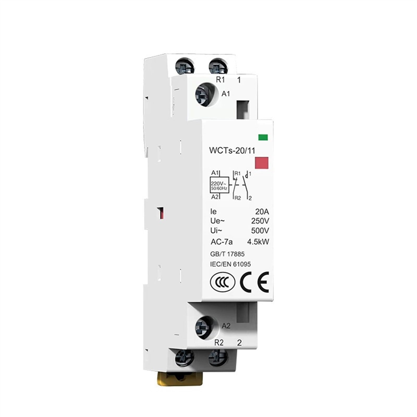 KNIUWMBMH Household contactor WCTs16A2NOAC230V AC Module Control Switch Small electromagnetic(WCTs 16A 2NO)