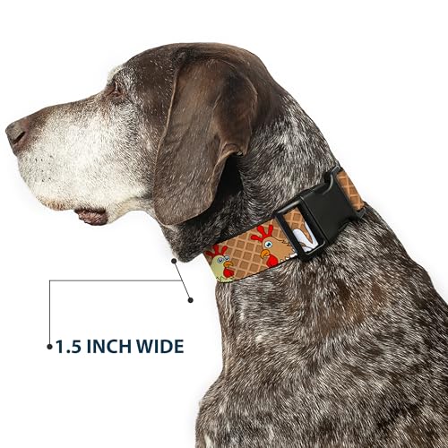 Collar antiescapes Buckle Down 16 23 Waffle Pollo Poses con cierre rápido 8