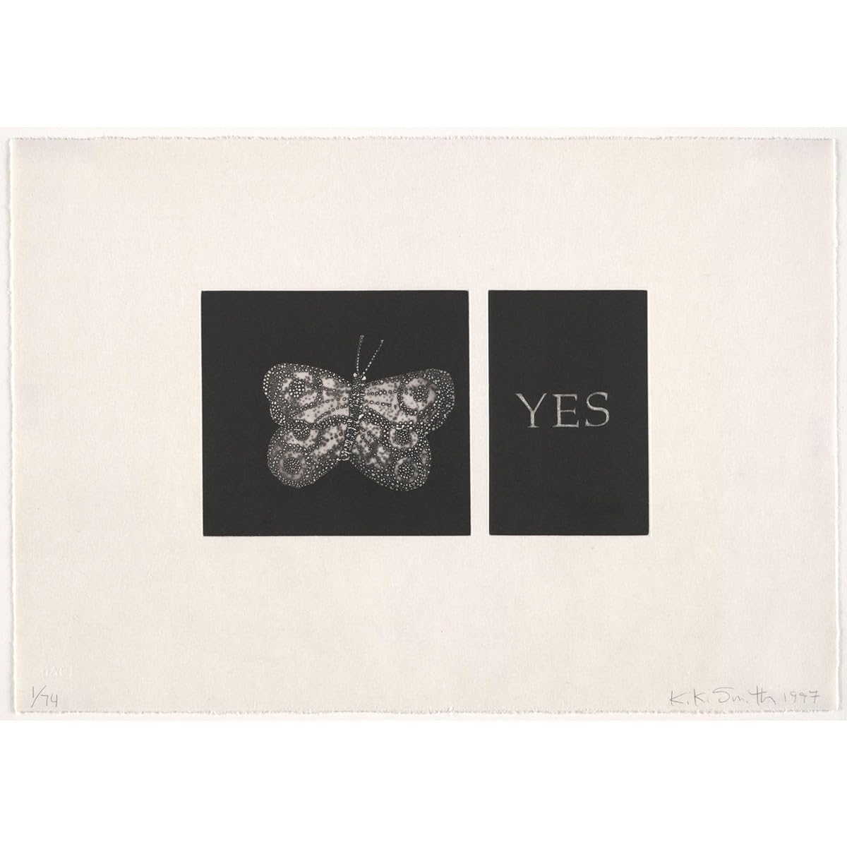 Impression sur toile Kiki Smith Oui 76x101 cm pour décoration murale