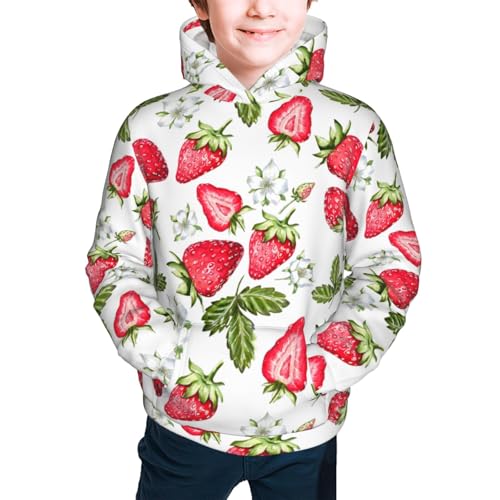 Strawberry1 Kid Hoodies Boys Sweatshirts Girls Pullover with Pocket3