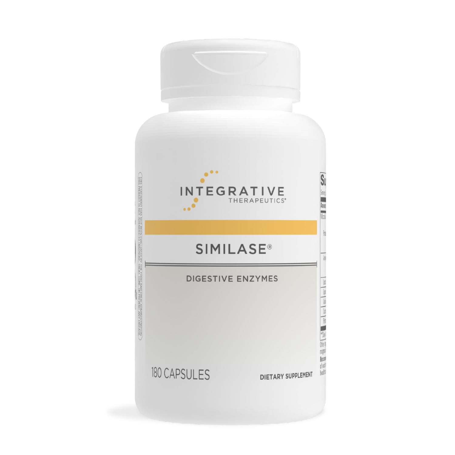 Integrative Therapeutics Similase - Digestive Enzyme Supplement for Adults - Supports Digestion and Assimilation of Nutrients* - Dairy-Free & Vegan - 180 Count (90 Servings)