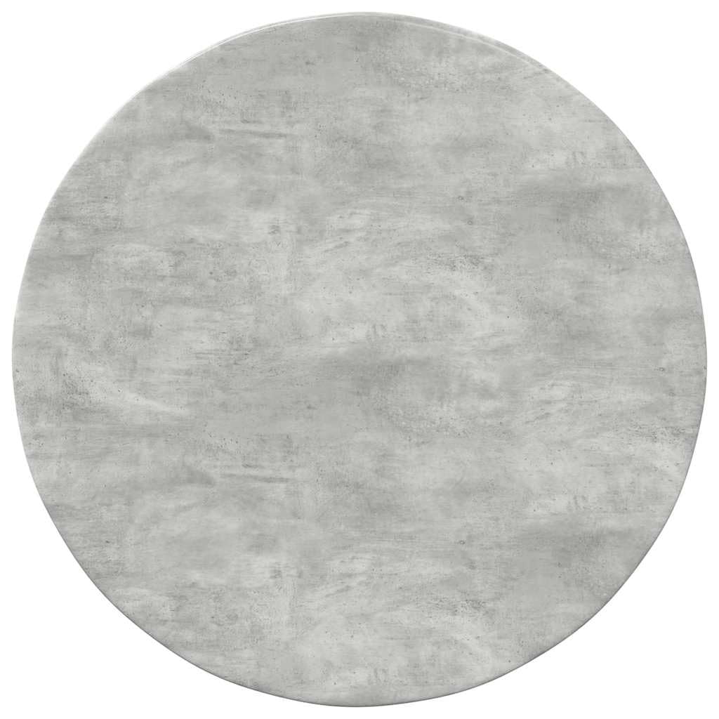 Tischplatte Betongrau 50 x 50 cm Holzwerkstoff rund Modernes Design Robust und Langlebig Gartentischplatte für Outdoor & Indoor Terrasse Balkon und Küche