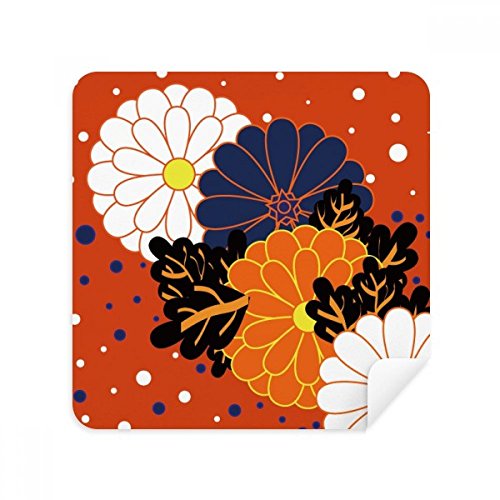 Chiffon de nettoyage écran téléphone tissu suède chrysanthème pour lunettes