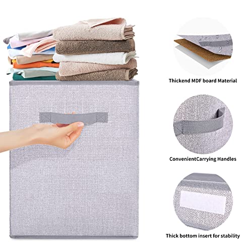 Large Toy Box Chest Storage Organizer With Lid,Collapsible Kids Toys Boxes Basket Bins With Sturdy Handles For Boys And Girls, Nursery, Playroom 25"X13" X16" (Light Grey) #TOP5