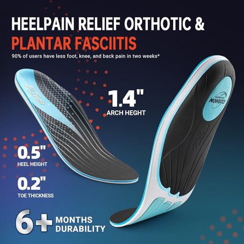 pcssole plantar fasciitis insoles men women- 220lbs heavy duty high arch support inserts with comfort cushion orthotic pain relief insoles for flat feet - arch pain - heel pain -work boot shoe insole