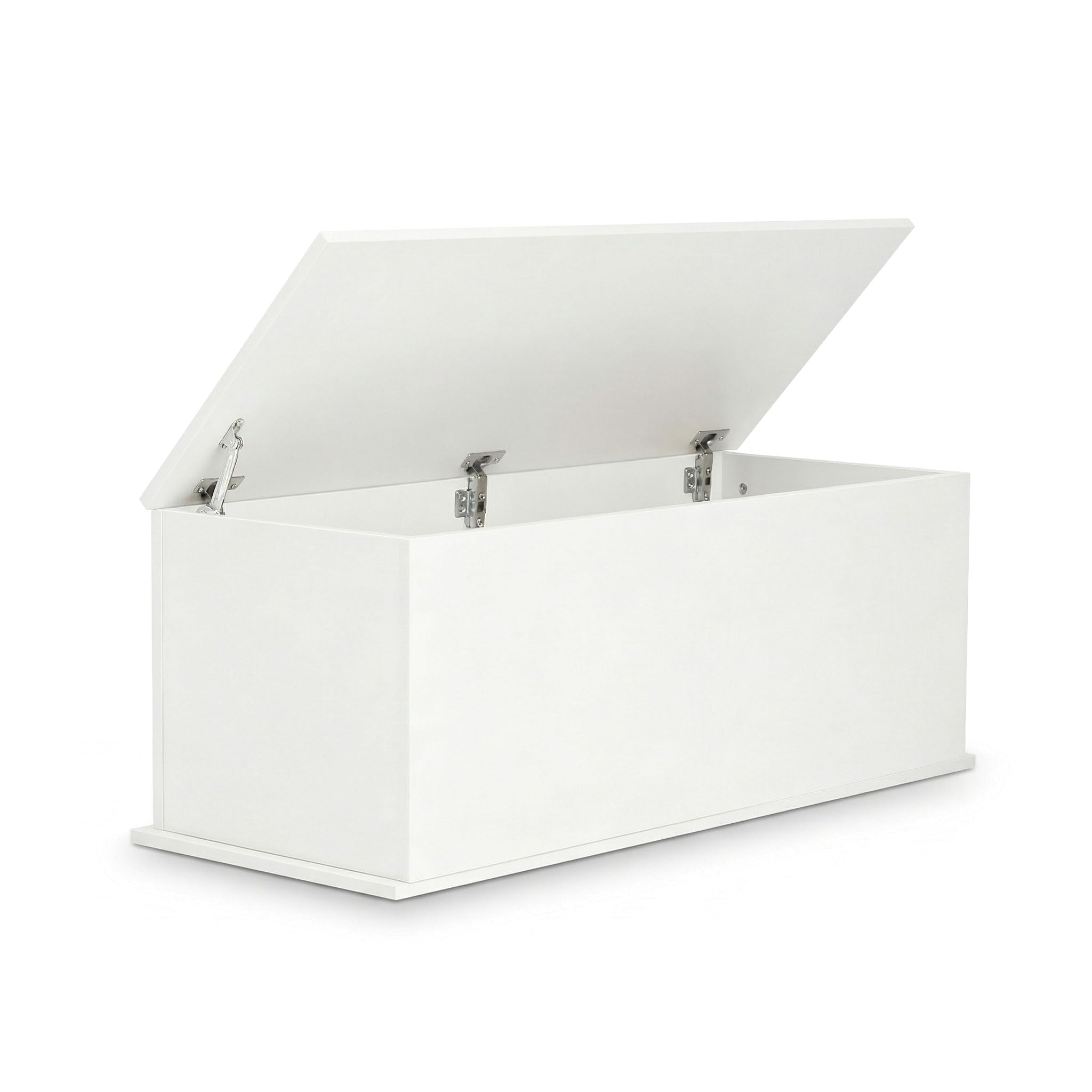 VDD Coffre de rangement bois - coffre à jouets - coffre à couvertures - largeur 100 cm - blanc