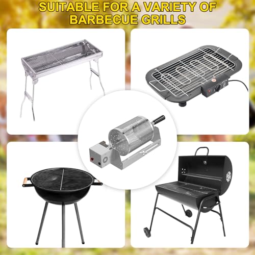 Nimomo Elektrisch Grillkorb, Rollender Drehspieß, Type-C BBQ automatisch rotierender, Rollgrillkorb-Ladeanschluss