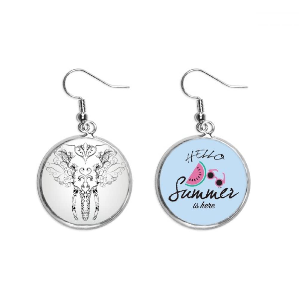 Pendientes de sandía con elefante para lucir en tus looks de playa este verano 5