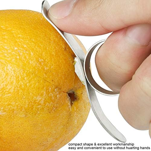 Orange Peelers Set of 5 Stainless Steel with Slicer Cutter Peeler Comfortable to Peel Orange Potato Carrot Cucumber Cooking Tool