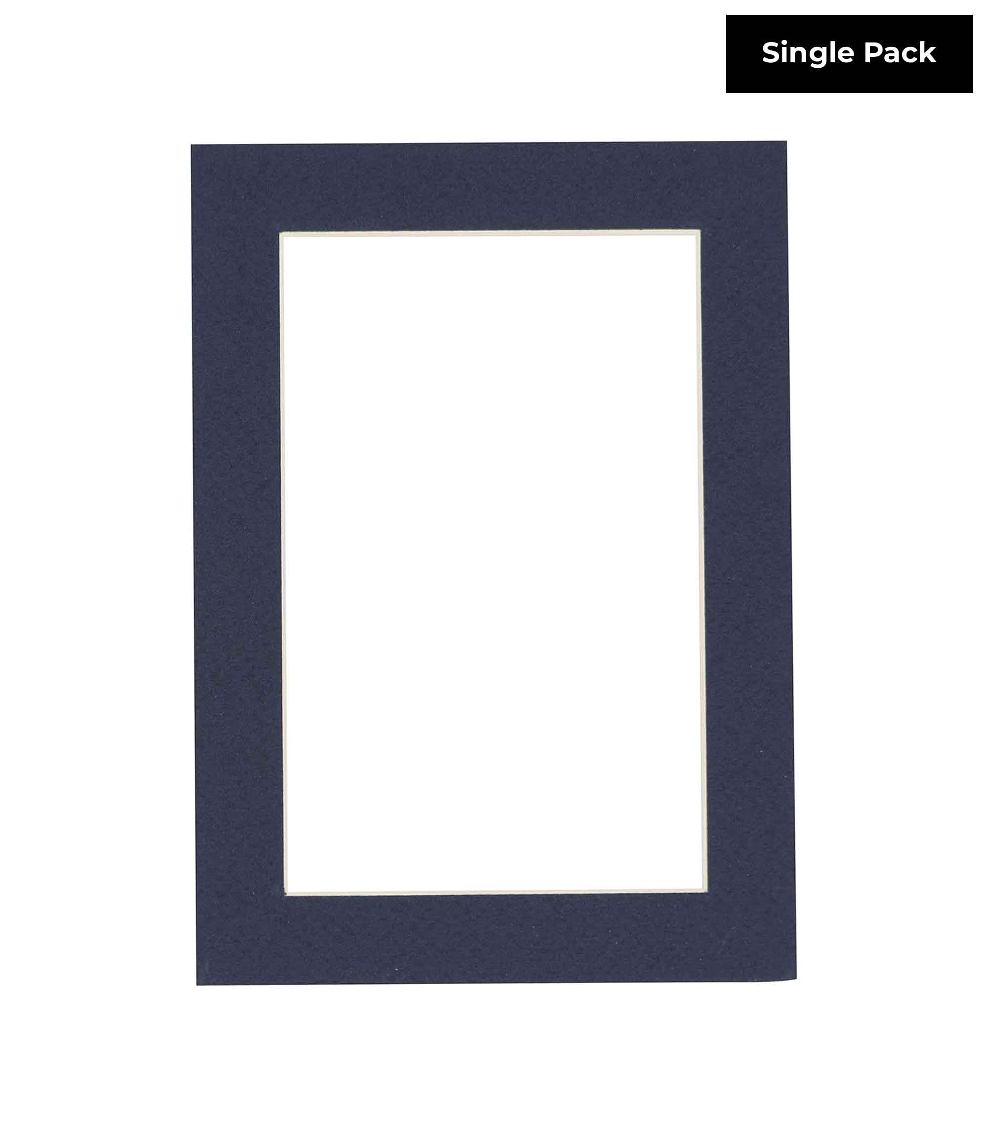 16x24 Mat Bevel Cut for 12.5x22 Photos - Acid Free Navy Precut Matboard - For Pictures, Photos, Framing - 4-ply Thickness